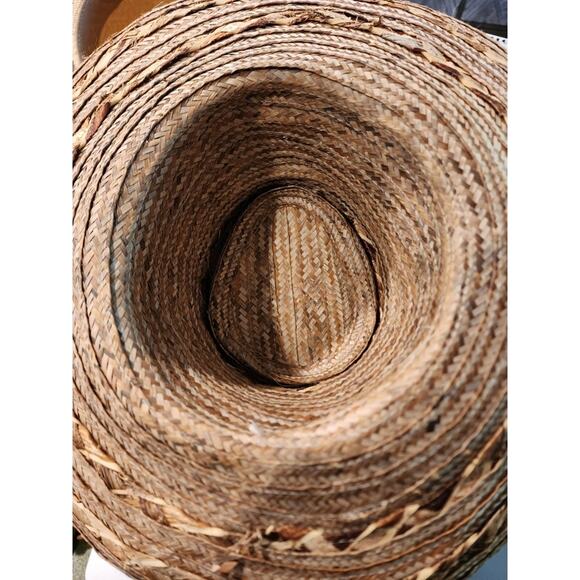 Boho Rancher Straw Hat Rainbow Band Wide Brim Festival Coastal Summer main image 2